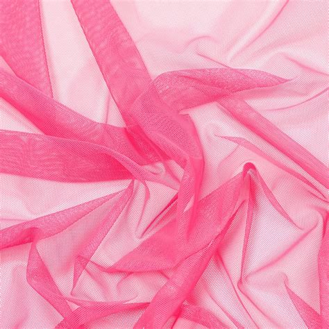 Neon Fuchsia Stretch Polyester Power Mesh Mood Fabrics Fabric Pink