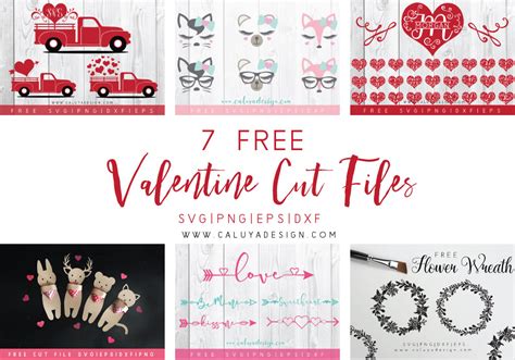7 FREE Valentine SVG Cut File Download by Caluya Design