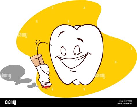 yellow background vector illustration of a smoking and dental stock vector image and art alamy