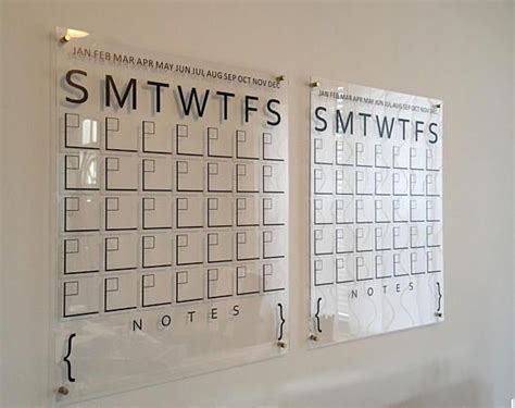 Extra Large Floating Acrylic Calendar Has A Sleek And Modern Design