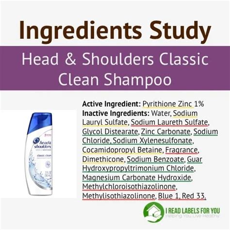 Head And Shoulders Classic Clean Shampoo I Read Labels For You