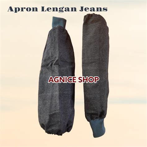 Jual Apron Manset Lengan Bahan Jeans Premium Tebal Di Lapak Agnice Shop