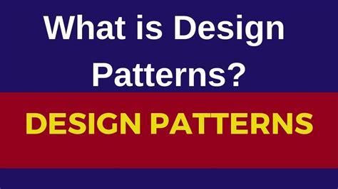 What Is Design Patternswhy Design Patternsintroduction To Design