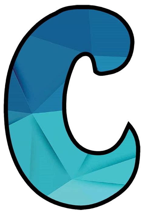 Buchstabe Letter C Bubble Letters Alphabet Blue
