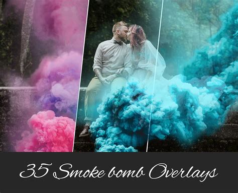 35 Smoke Bomb Photo Overlays Colorful Smoke Fog Photoshop Etsy Uk