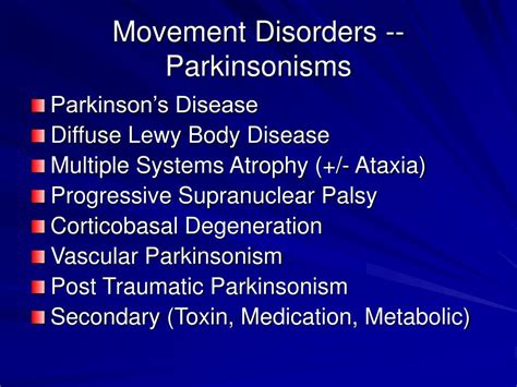 Ppt Movement Disorders General Overview Powerpoint Presentation Free