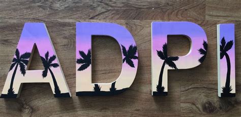 Discover over 3628 of our best selection of 1 on. adpi sunset hand painted letters | Sorority letters ...