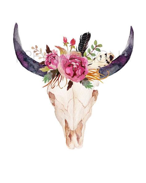 Download Bull Skull With Flowers Svg Shefalitayal