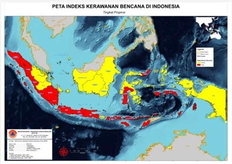 Peta Wilayah Rawan Gempa Di Indonesia Daerah Rawan Bencana Alam Di My