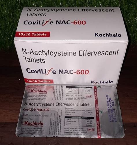 Covilife Nac N Acetylcysteine Effervescent Tablets 600 Mg Packaging