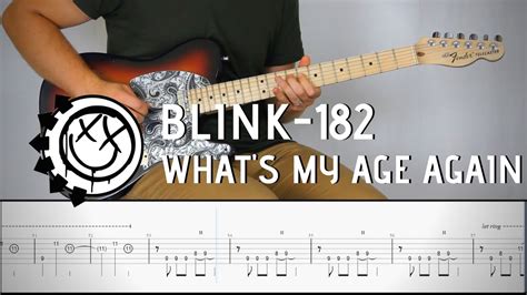 BLINK 182 WHAT S MY AGE AGAIN Guitar Cover Tutorial FREE TAB