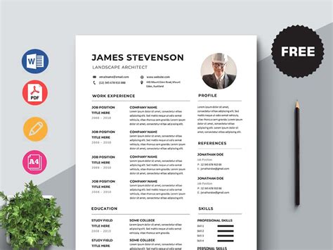 View Resume Template Free Download Background Infortant Document