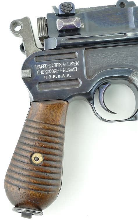 Mauser C96 Broomhandle Nazi Eagle Proofed 763 Mauser Pistol Used