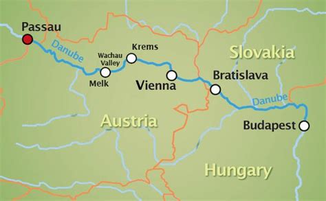 Danube Map Of Rivers In Europe