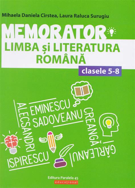 Memorator De Limba Si Literatura Romana Clasele 5 8 Mihaela Daniela