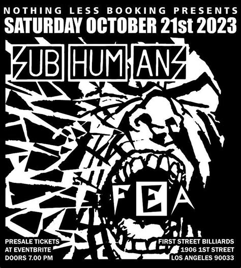 Subhumans In Los Angeles First Street Pool And Billiard Los Angeles 21