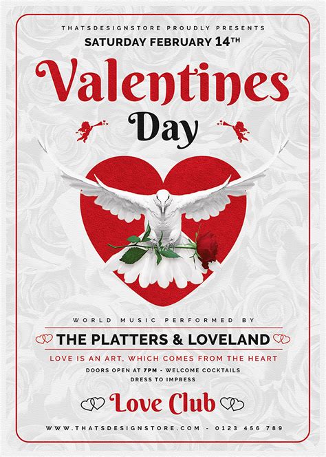 Valentines Day Flyer Template V13 Party Flyers For Photoshop