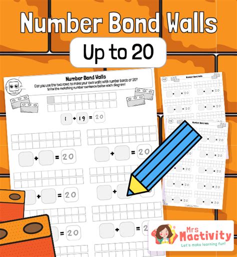 Number Bonds To 20 Practice Worksheets Blank Primary Teaching Resources