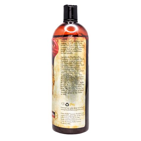 Prima Bella® Amber Oil Shampoo 33 Oz 960 Ml Prima Bella Luxury Products