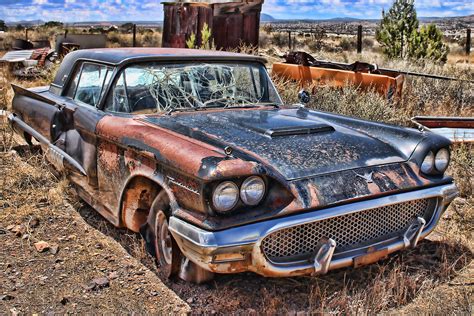 Wallpaper Ford Abandoned Rusty Thunderbird Tbird 3456x2307