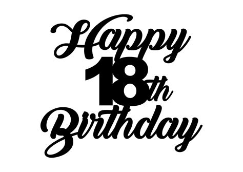 18th Birthday Cake Topper Svg Cake Topper Svg Eighteen Etsy Images