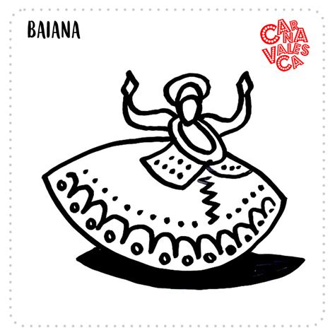 Baiana Desenho Para Colorir