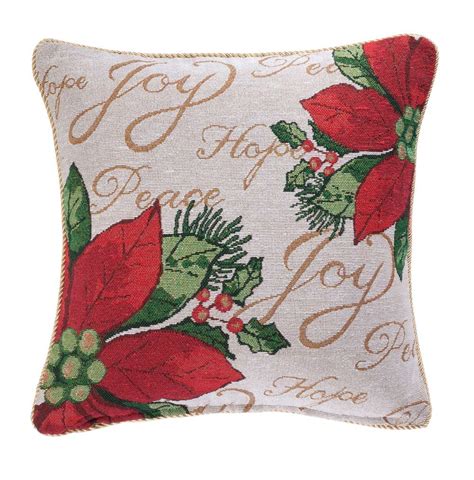 Poinsettia Christmas Throw Pillows Christmas Wikii