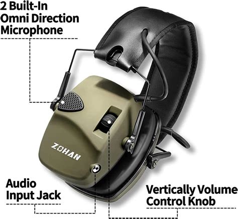Zohan Em054 Electronic Shooting Ear Protection With Sound Amplification