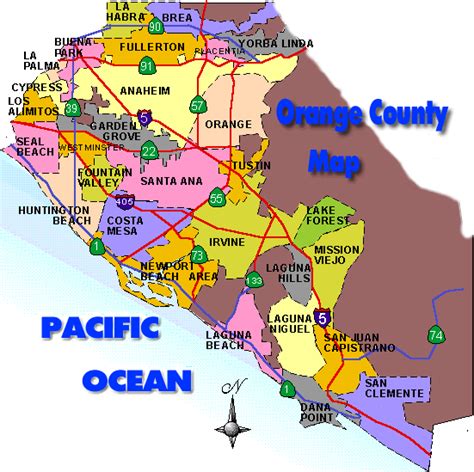 Maps Of Orange County Ca Washington State Map