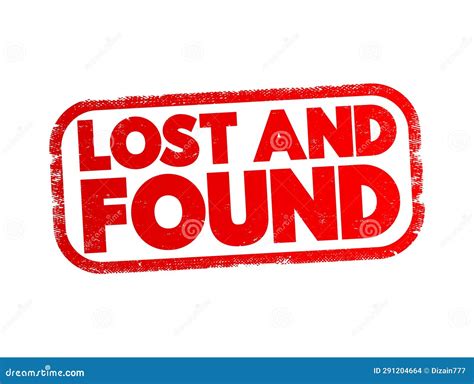 Lost And Found Text Stamp Concept Background Stock Photo Image Of