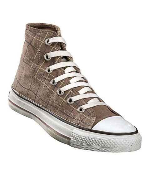 Converse Brown Checkered Unisex High Ankle Sneakers Buy Converse Brown Checkered Unisex High