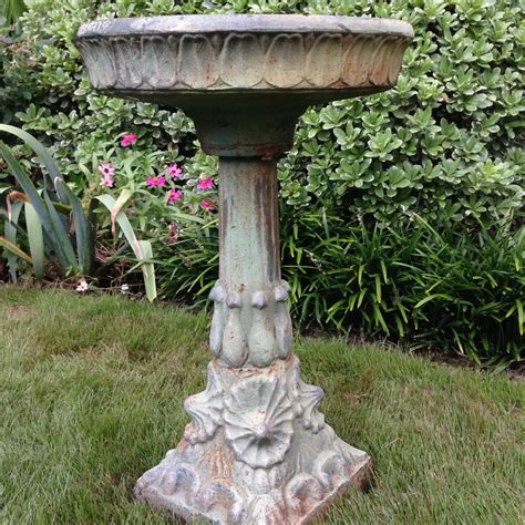 Antique Cast Iron Bird Bath — Charleston Gardenworks