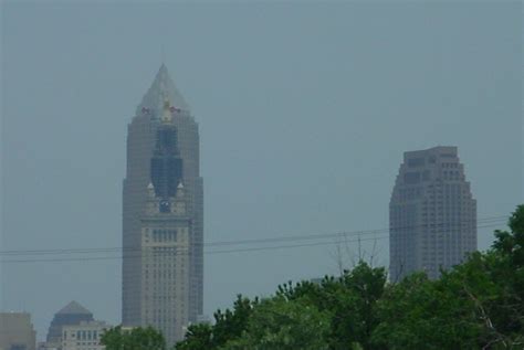 Cleveland Sky Line And The Smoke From Georgia Here Is A Pi Flickr
