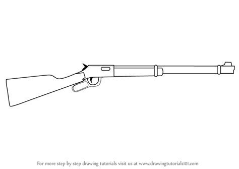 How To Draw A Sniper Rifle Easy Drawing A Hunting Rifle Has Never Been