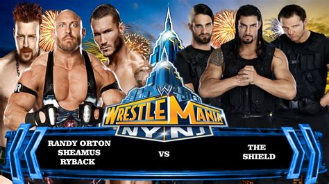 Wrestlemania 29 The Shield Vs Randy Orton Sheamus And Ryback Six Man Tag Team Match Youtube