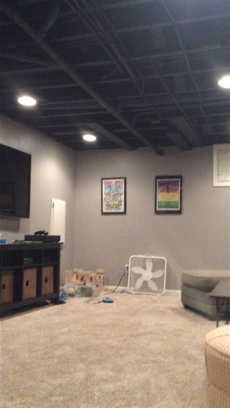 Paint For Exposed Ceiling In Basement Sherwin Williams Caviar Flat