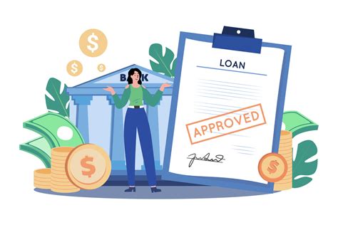 Bank Loan Successfully Illustration concept on white background