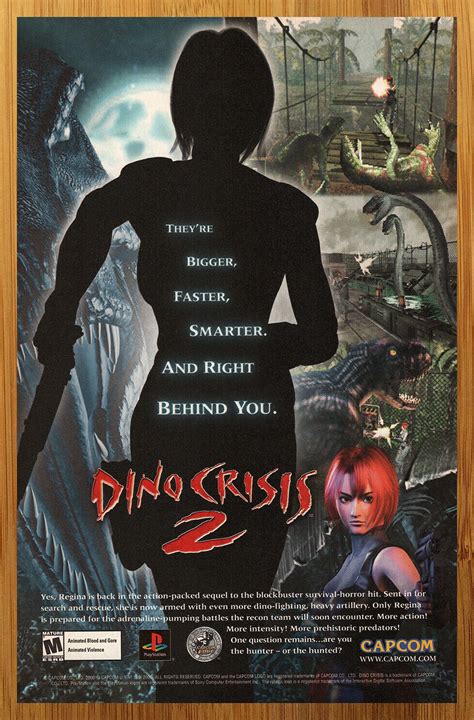 2000 Dino Crisis 2 Ps1 Playstation 1 Print Adposter Authentic Official