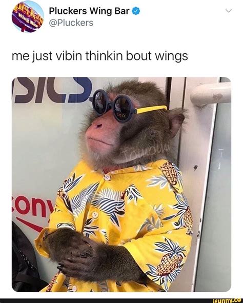 Pluckers Wing Bar Me Just Vibin Thinkin Bout Wings Ifunny