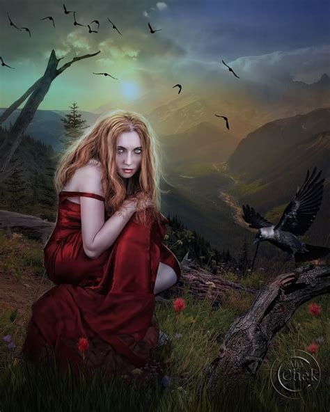 Girl With Crows By Aliachek On Deviantart Artist Crow Digital Artist