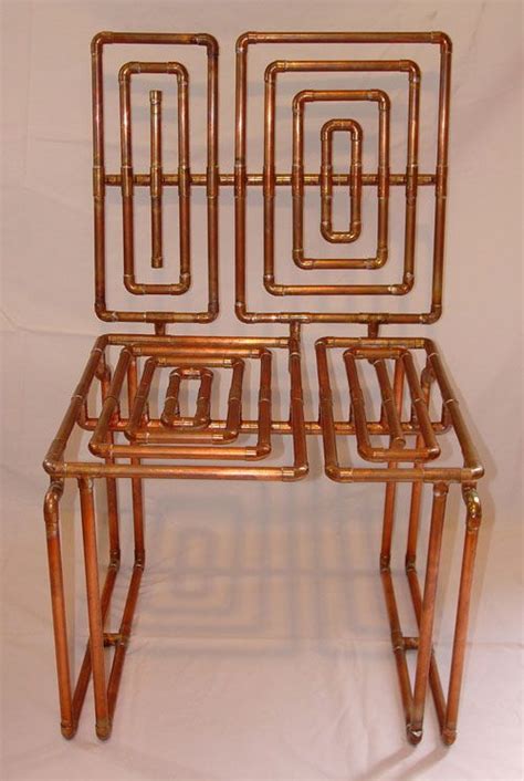 Sculptural Copper Tubing Furniture And Art By Tj Volonis Copper Chair
