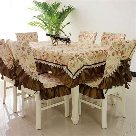 Kitchen table chair covers video. Hot Sale fashion dining table cloth chair covers cushion ...