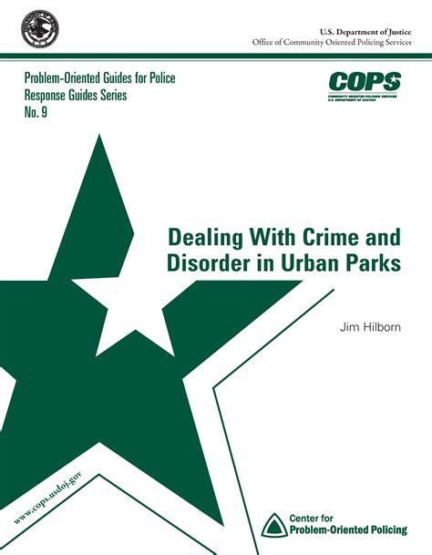 Urban Parks Cops Usdoj Problem Oriented Guides For Police Response Guides Series No Dealing