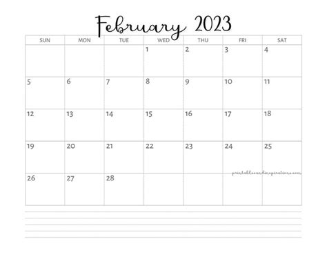 Free 2023 Calendar Printable Pdf Simple Minimalist Printables And