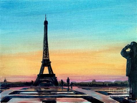 The Eiffel Tower At Sunset Painting By Richard John Holden Ra