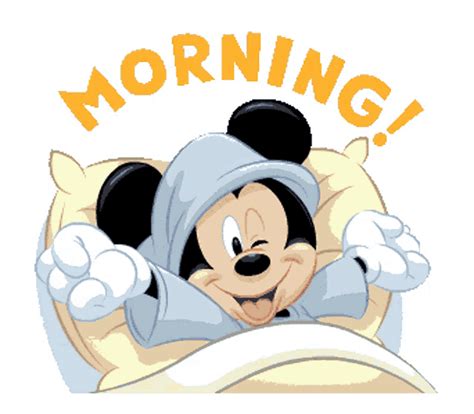 Good Morning Morning Jour Mickey Disney Image  Animé
