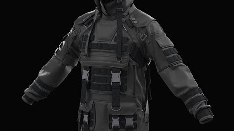 Tactical Jacket 2 3d Model By Abuvalove