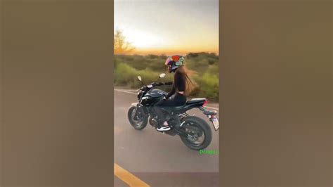 Short My Cute Girlfriend Riding Mt03😍🥰 Viral Foryou Trending Shorts Youtube