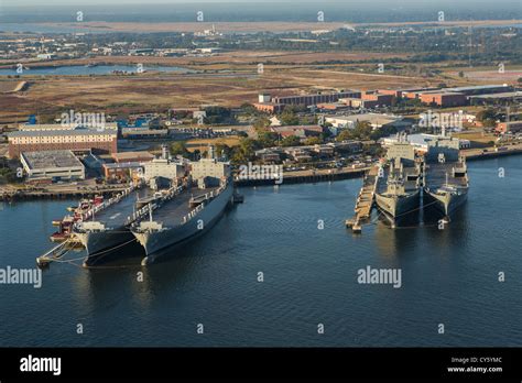 Aerial View Of The Old Navy Base With Supple Ships Charleston South