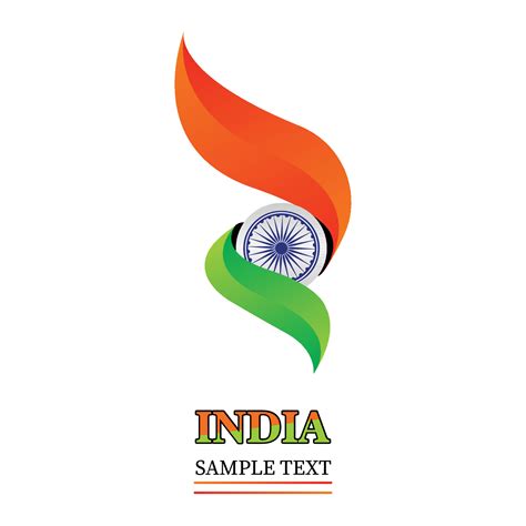 India Logo Design Vector Illustration Independence Day Special